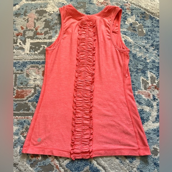 Lululemon Run A Marathon Singlet Pink Laser Cut EUC! PTP:15” - Picture 1 of 4